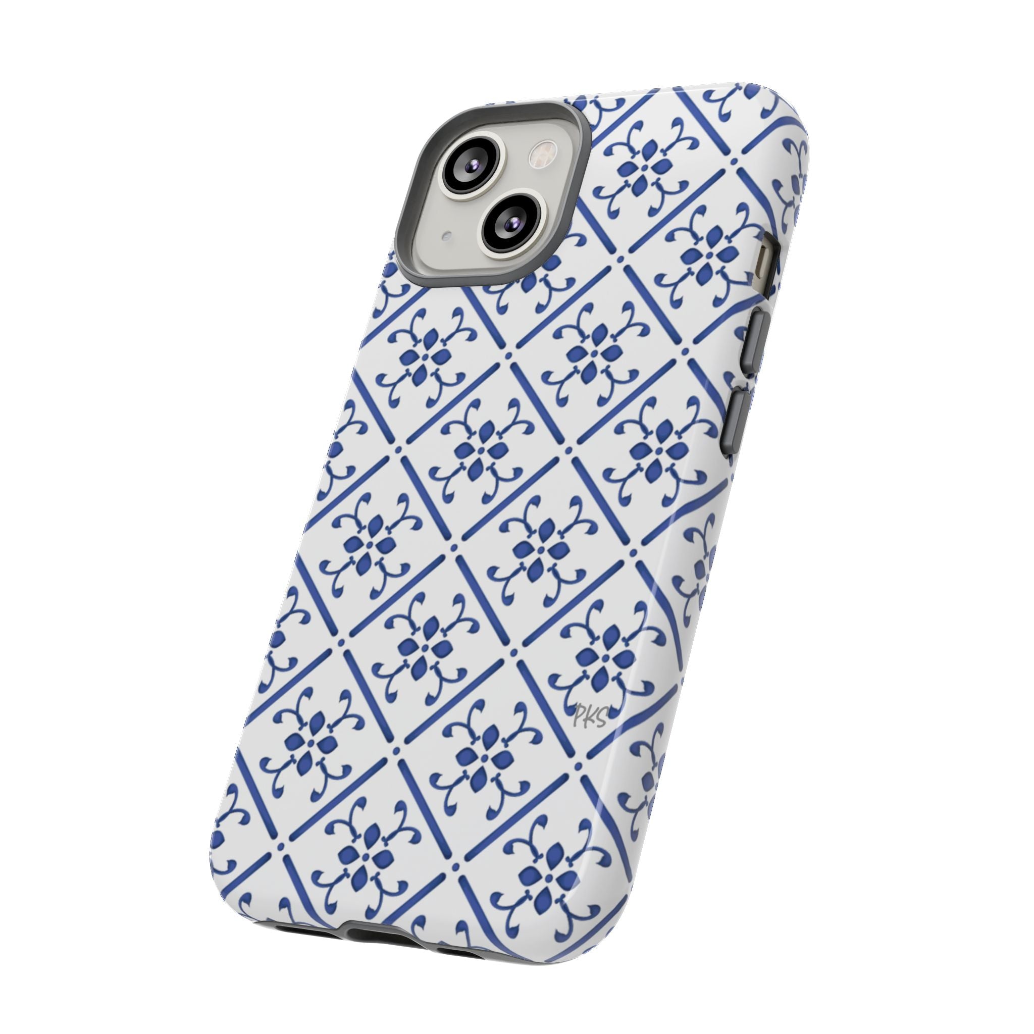 Mediterranean Blue Tile Tough Phone Case