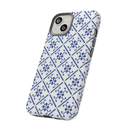 Mediterranean Blue Tile Tough Phone Case
