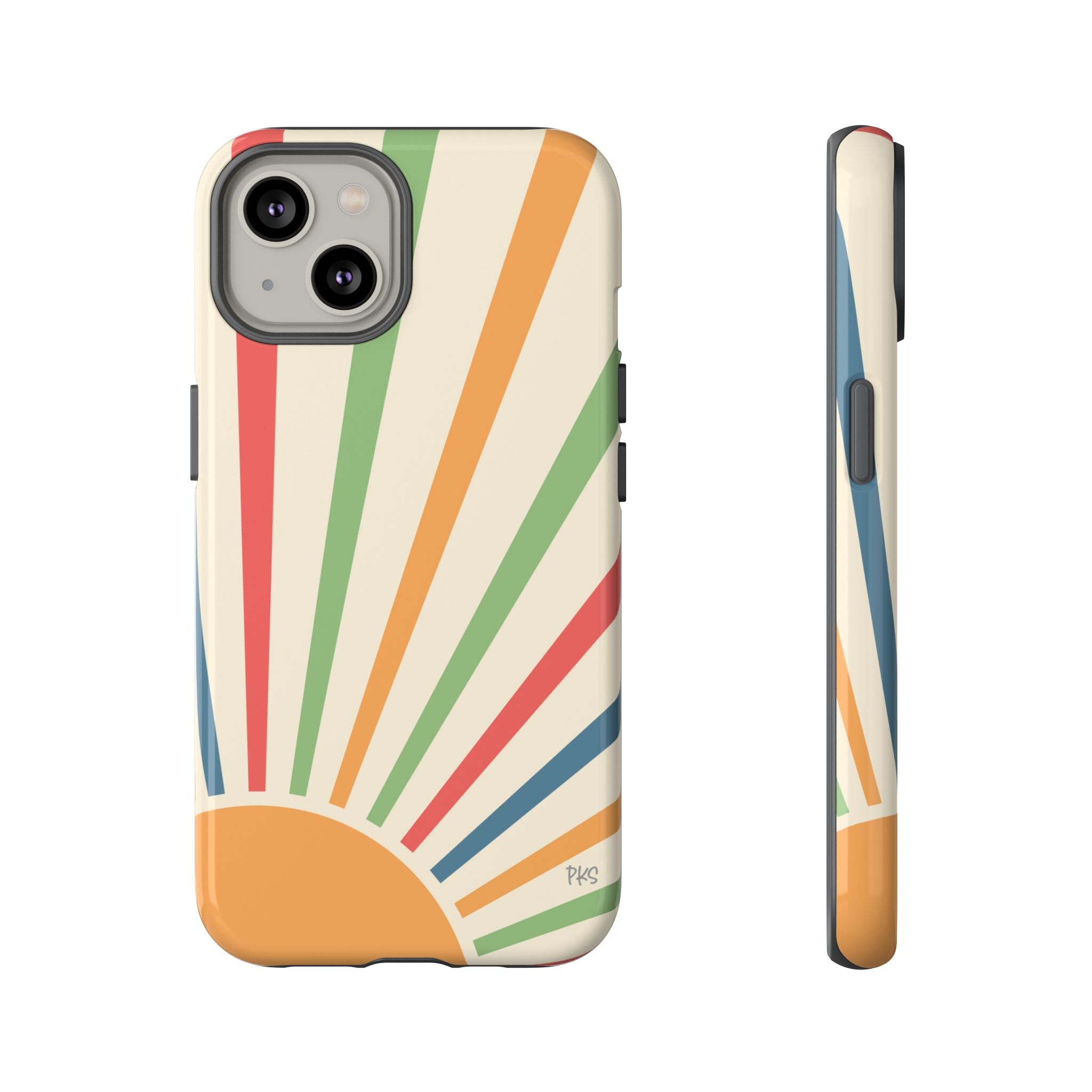 SunSpray Phone Case, Colorful~Retro Chic Style