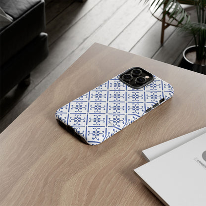 Mediterranean Blue Tile Tough Phone Case