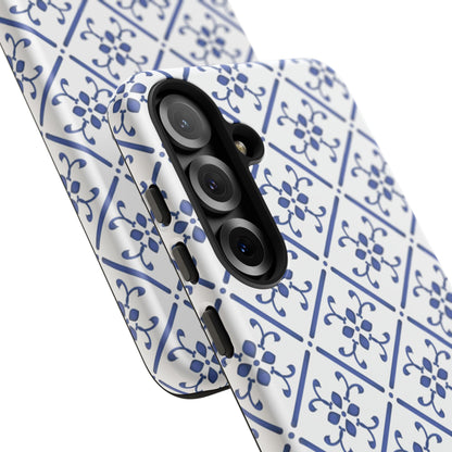 Mediterranean Blue Tile Tough Phone Case