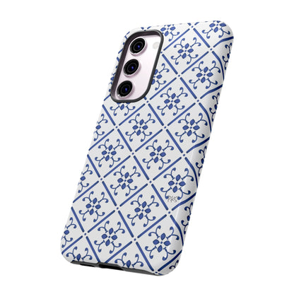 Mediterranean Blue Tile Tough Phone Case