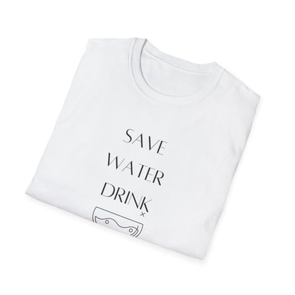 Save Water Drink Champagne Softstyle T-Shirt