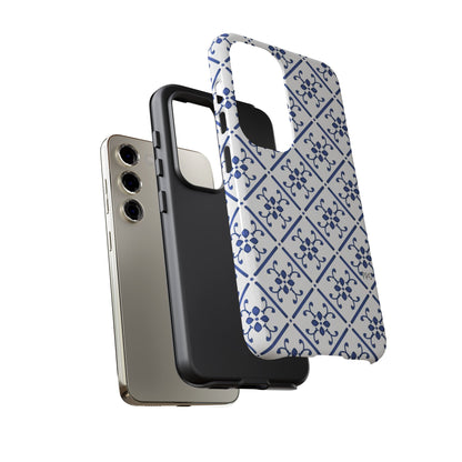 Mediterranean Blue Tile Tough Phone Case