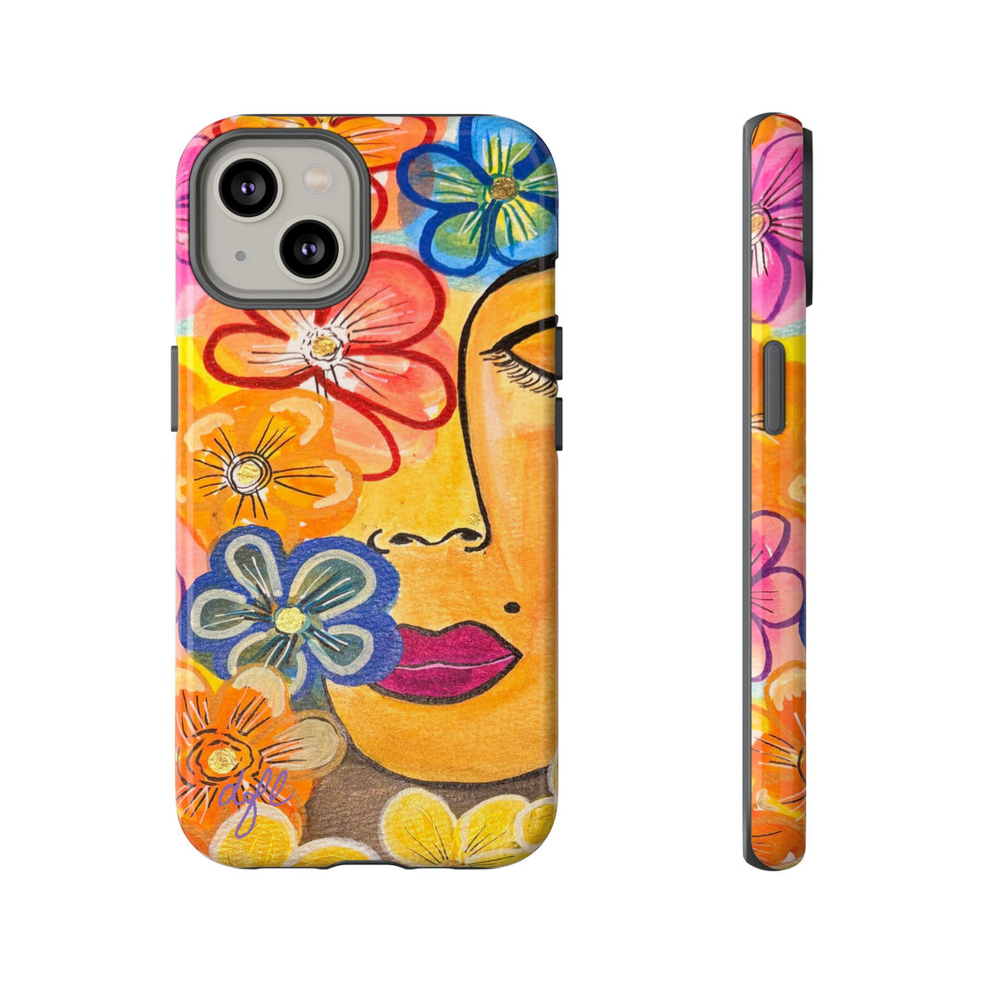 La Tour Collections Presents Allegrah - A Colorful Floral Tough Phone Case - The ULTIMATE Protection for your Phone