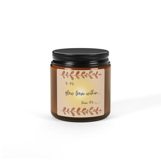 Glow From Within Candle Scented Soy Candle (Multi-Size, Amber Jar)