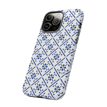 Mediterranean Blue Tile Tough Phone Case