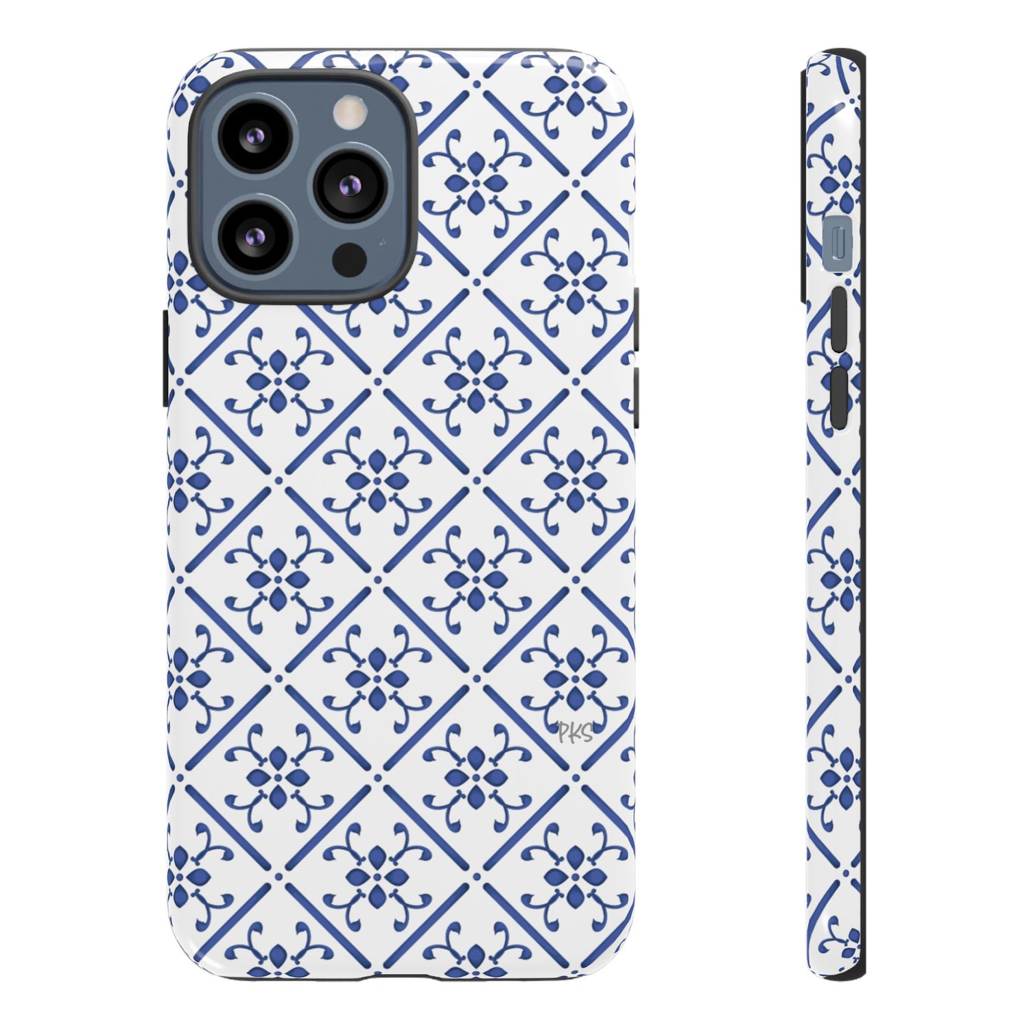 Mediterranean Blue Tile Tough Phone Case