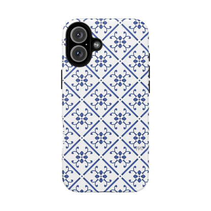 Mediterranean Blue Tile Tough Phone Case