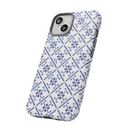 Mediterranean Blue Tile Tough Phone Case