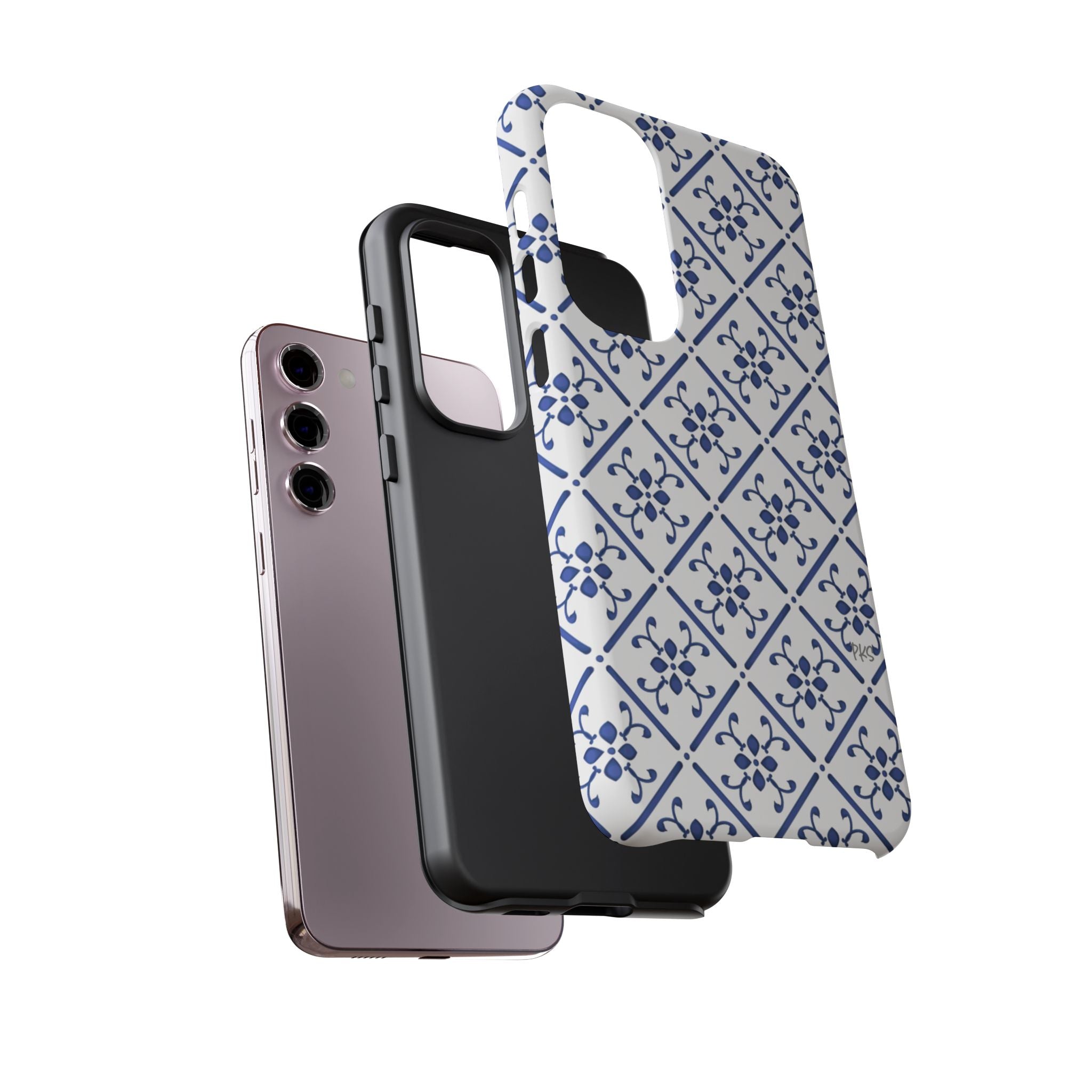 Mediterranean Blue Tile Tough Phone Case