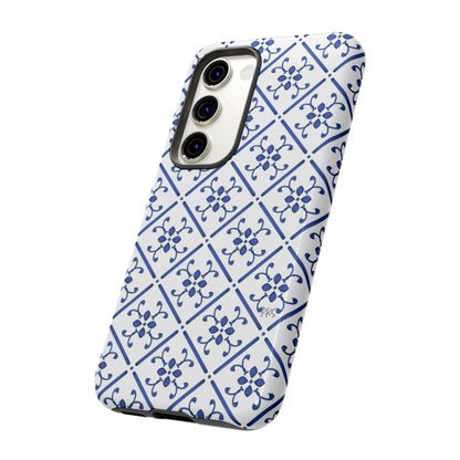 Mediterranean Blue Tile Tough Phone Case