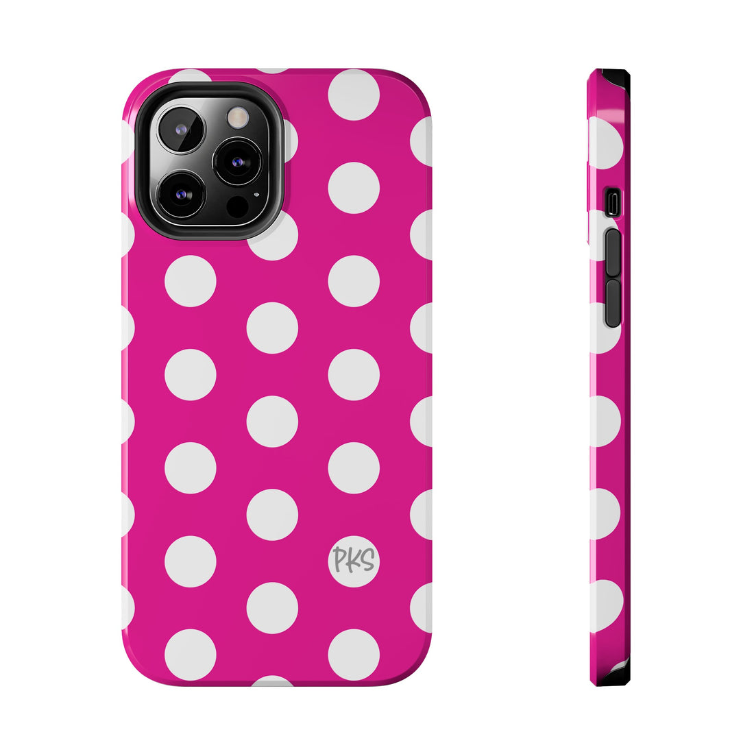 Fushia and White Polka Dot Celebration Tough Phone Case