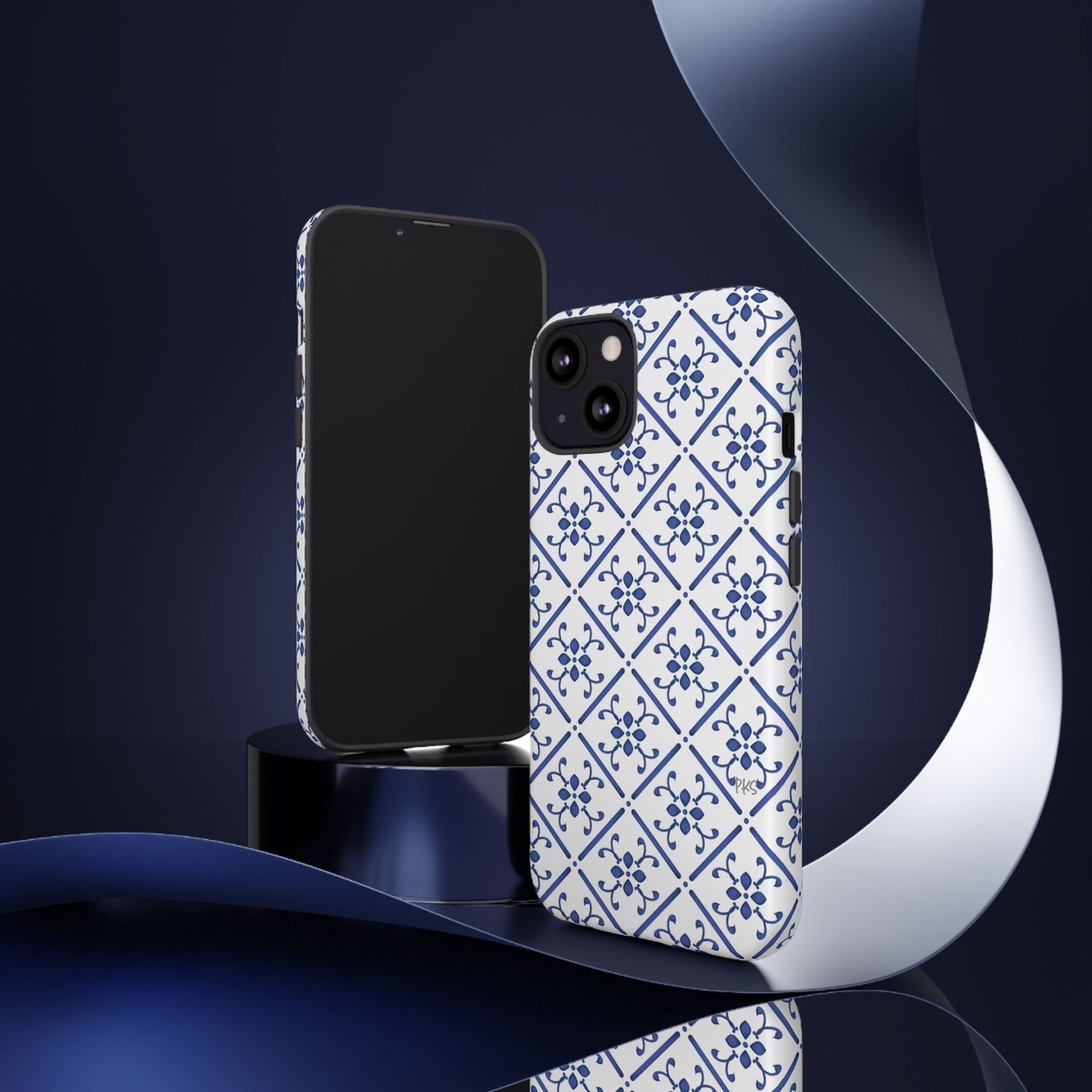 Mediterranean Blue Tile Tough Phone Case