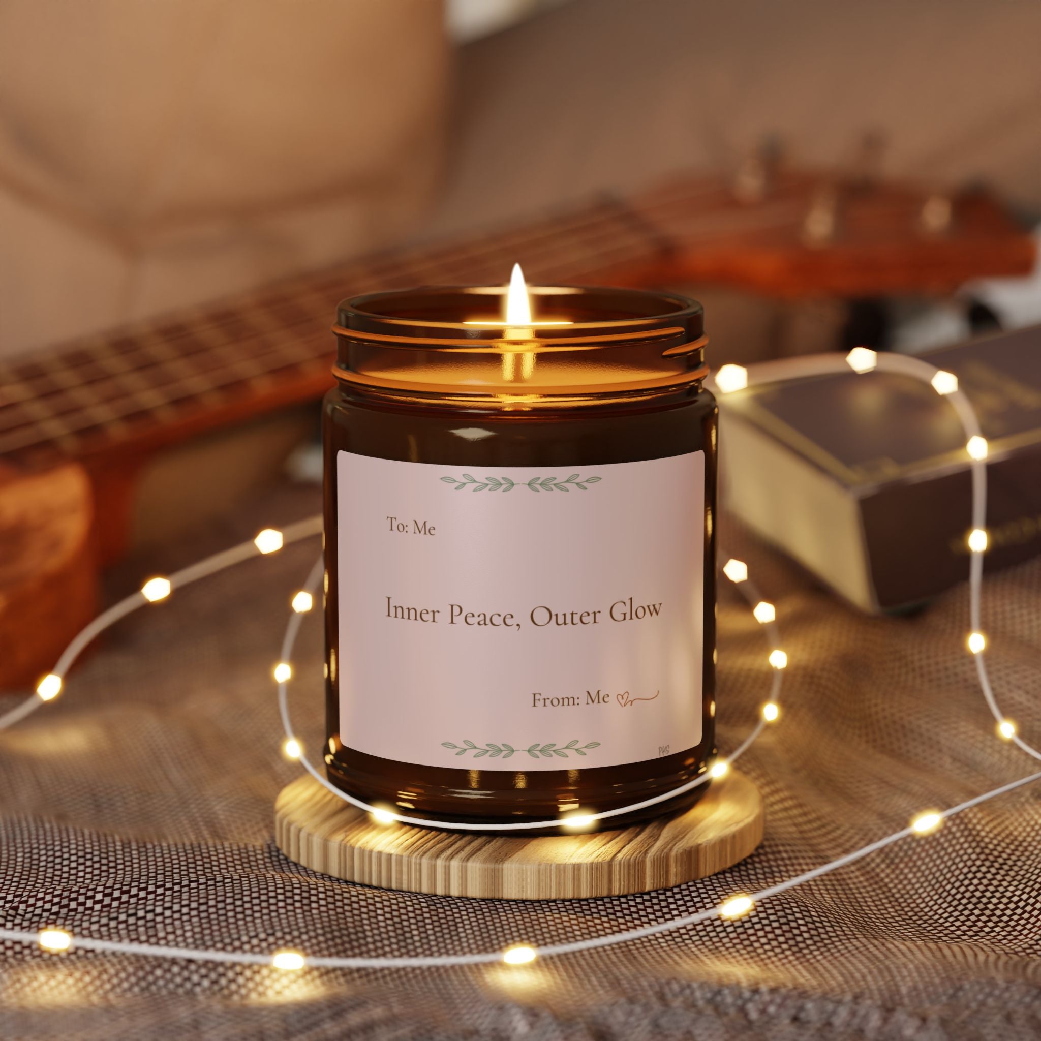 Inner Peace Outer Glow Scented Soy Candle (Multi-Size, Amber Jar)