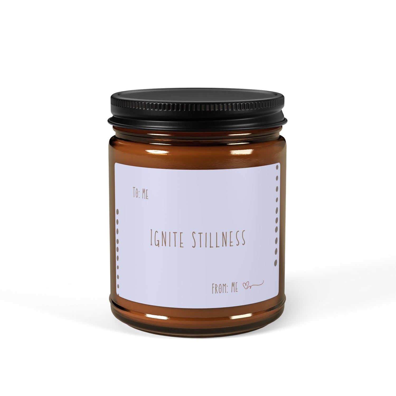 Ignite Stillness Scented Soy Candle (Multi-Size, Amber Jar)
