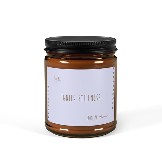 Ignite Stillness Scented Soy Candle (Multi-Size, Amber Jar)