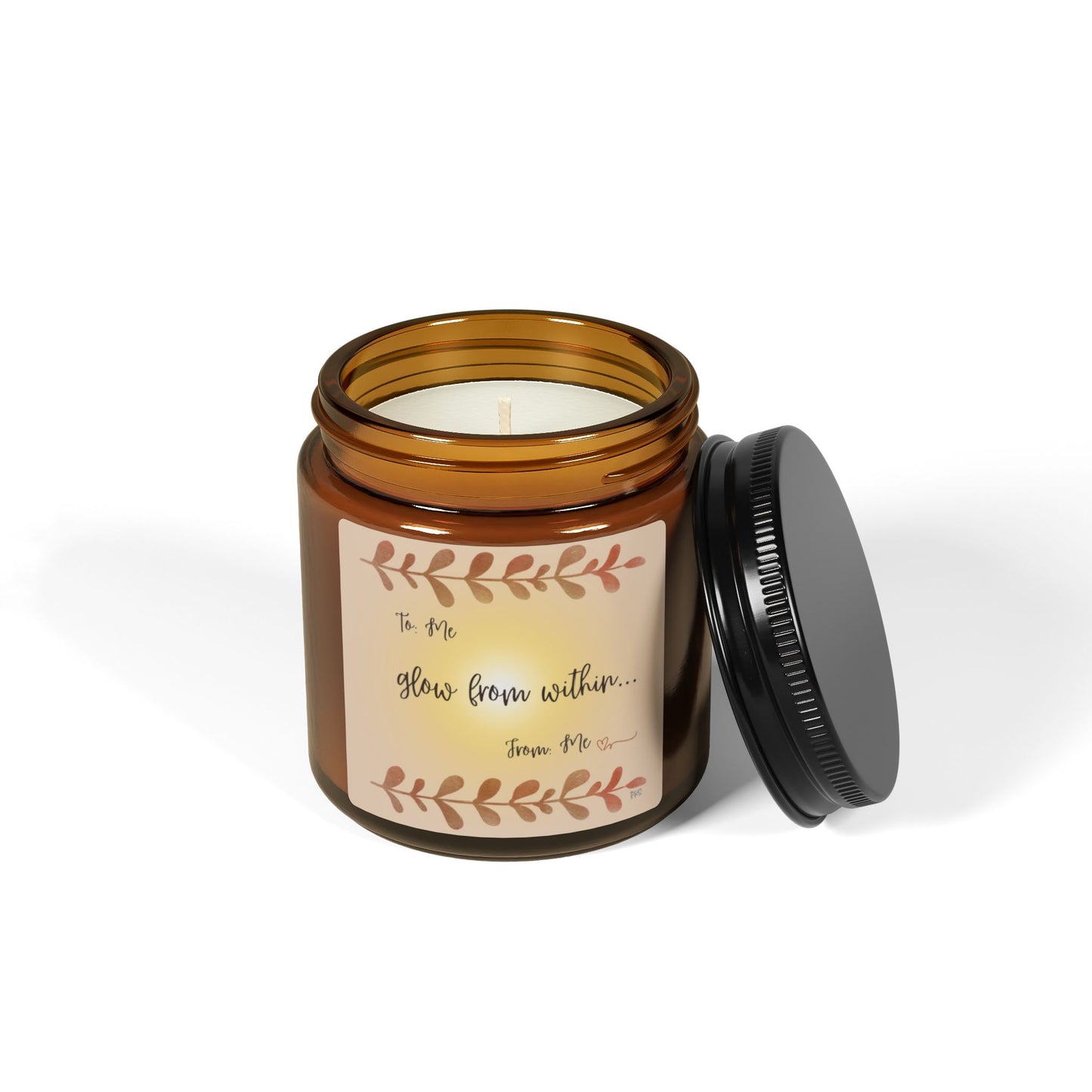 Glow From Within Candle Scented Soy Candle (Multi-Size, Amber Jar)