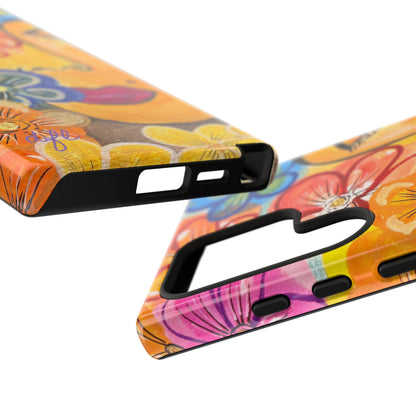 La Tour Collections Presents Allegrah - A Colorful Floral Tough Phone Case - The ULTIMATE Protection for your Phone