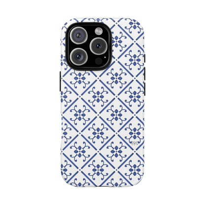 Mediterranean Blue Tile Tough Phone Case