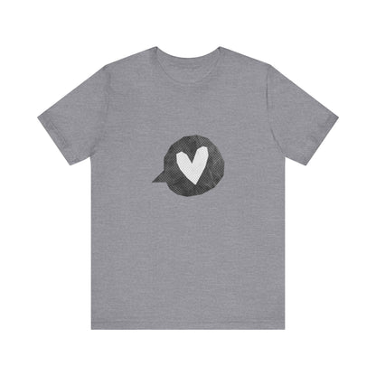 Heartfelt Words Unisex Tee - Love Celebration Shirt, Casual Wear, Gift for Friends, Pride Apparel, Everyday Comfort