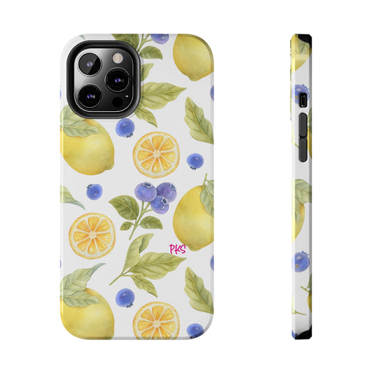 Limoni in Blu Tough Phone Cases