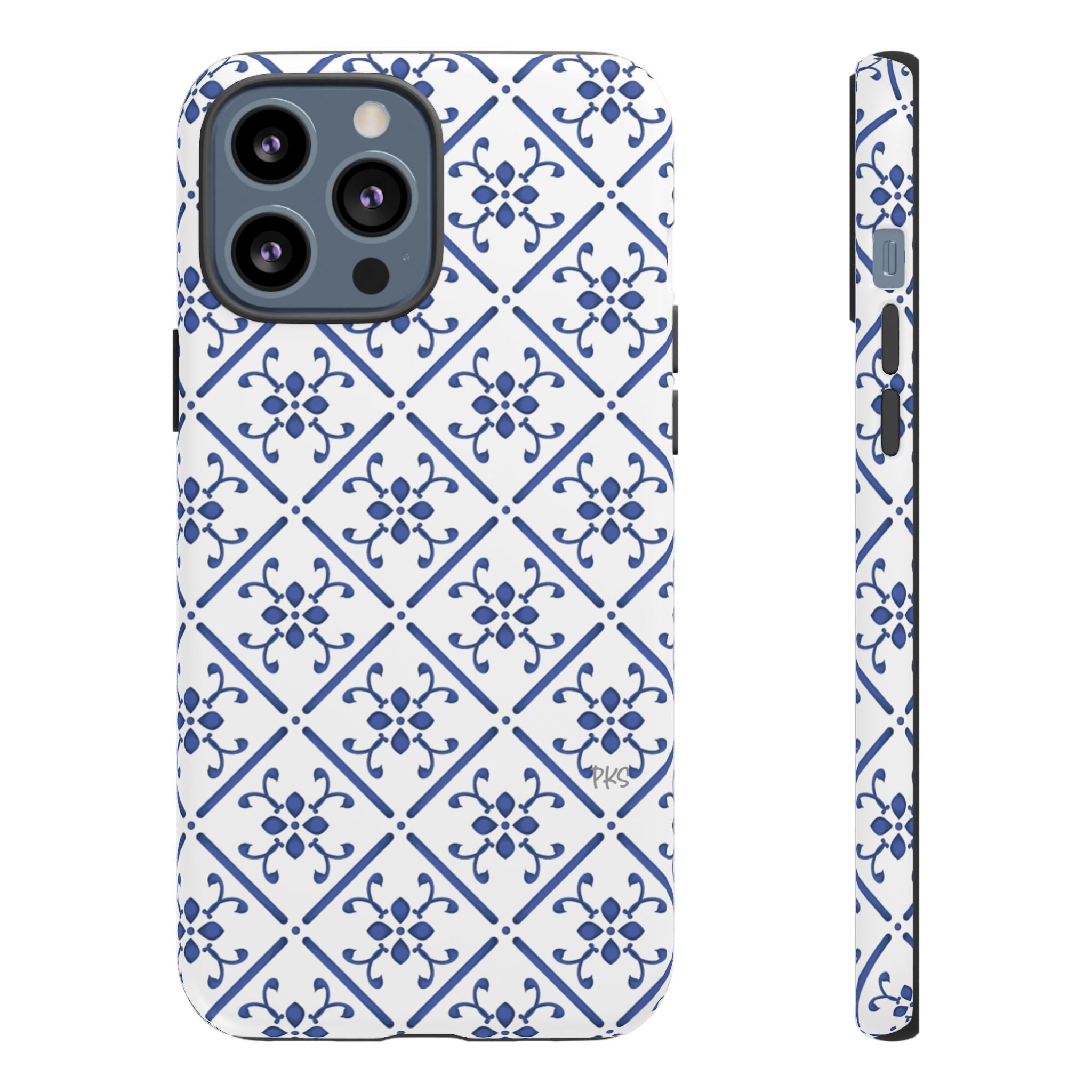 Mediterranean Blue Tile Tough Phone Case