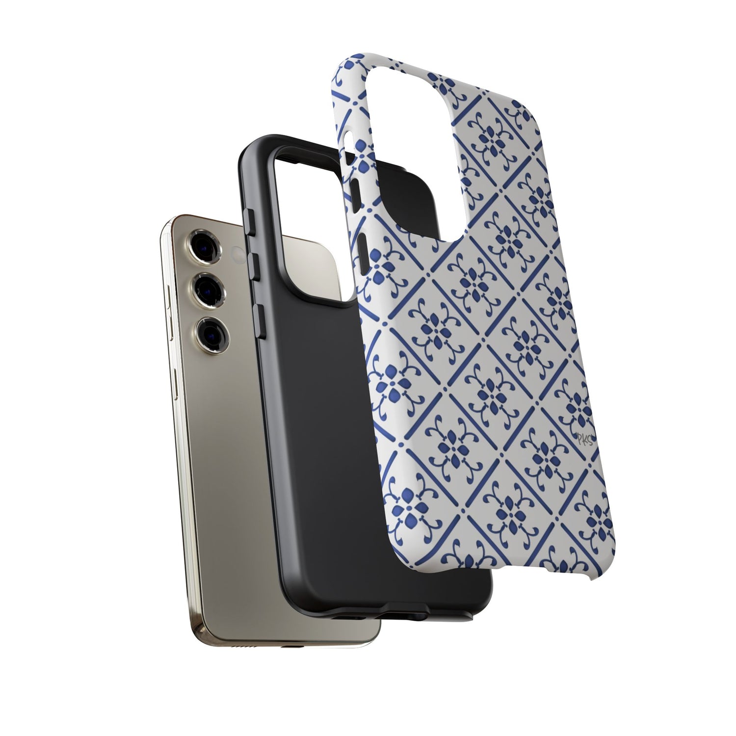 Mediterranean Blue Tile Tough Phone Case