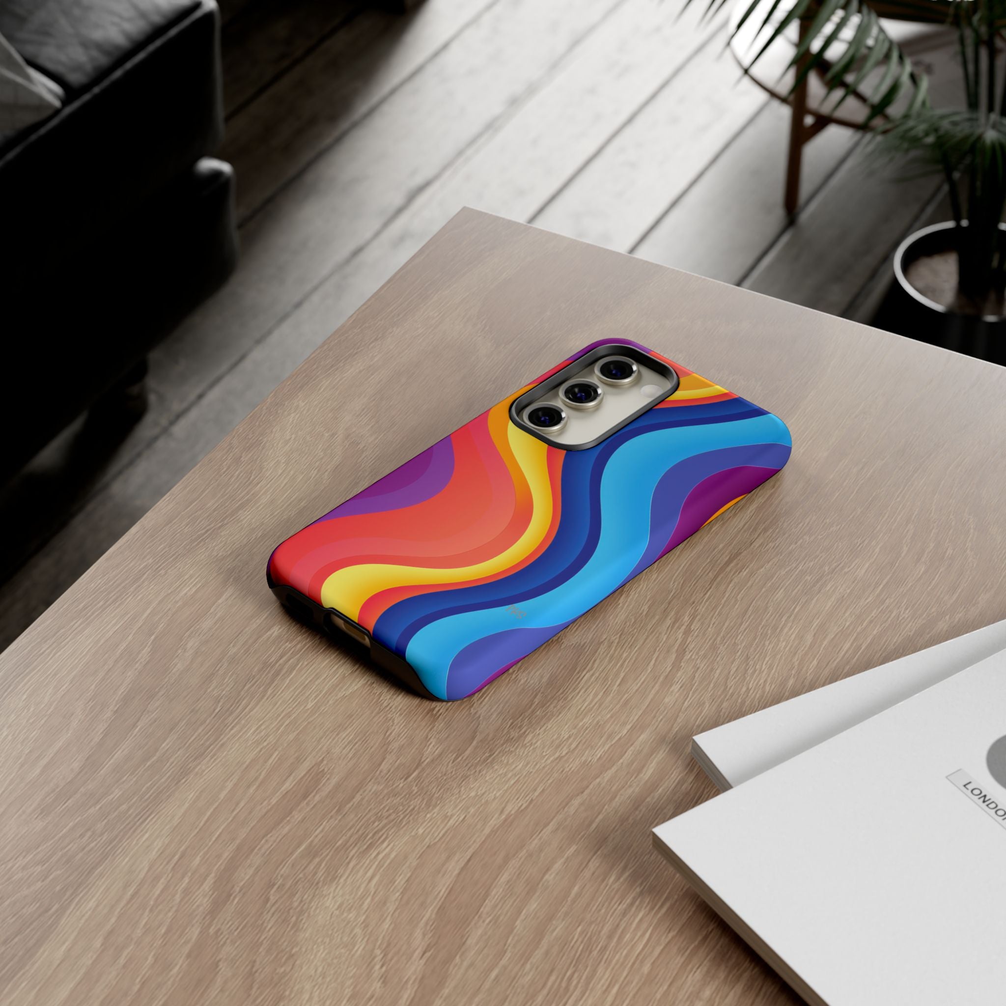 Colorful Wave Phone Case, Vibrant Phone Cover -Trendy Mobile