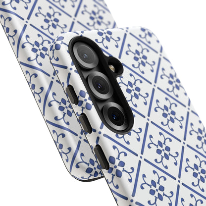 Mediterranean Blue Tile Tough Phone Case