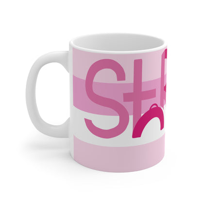 "Strong" Breast Cancer Mug 11oz