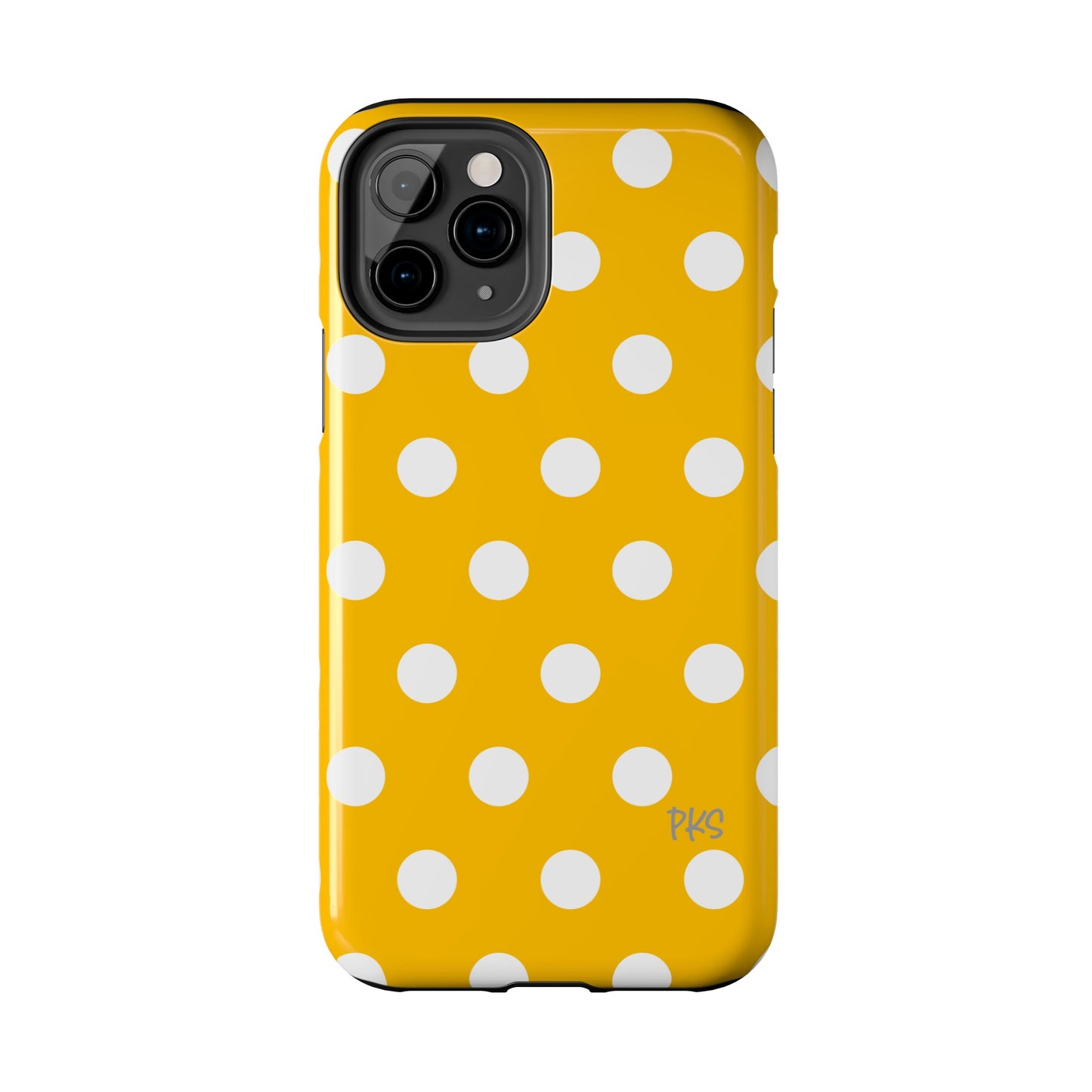 Yellow and White Polka Dot Celebration Tough Phone Case