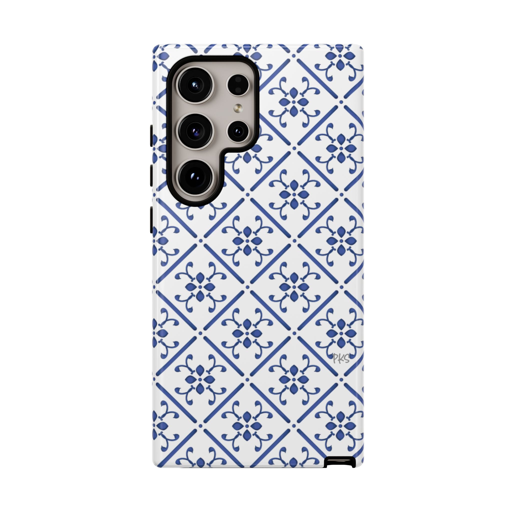 Mediterranean Blue Tile Tough Phone Case