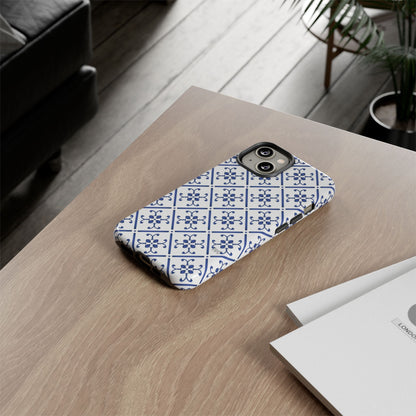 Mediterranean Blue Tile Tough Phone Case