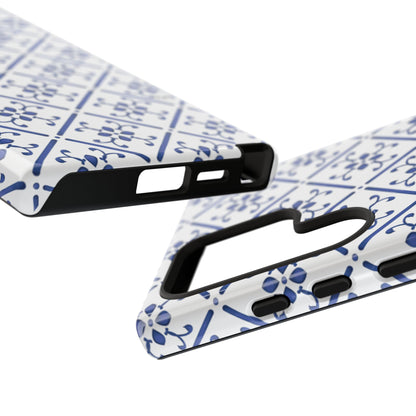 Mediterranean Blue Tile Tough Phone Case