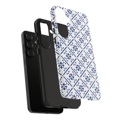 Mediterranean Blue Tile Tough Phone Case
