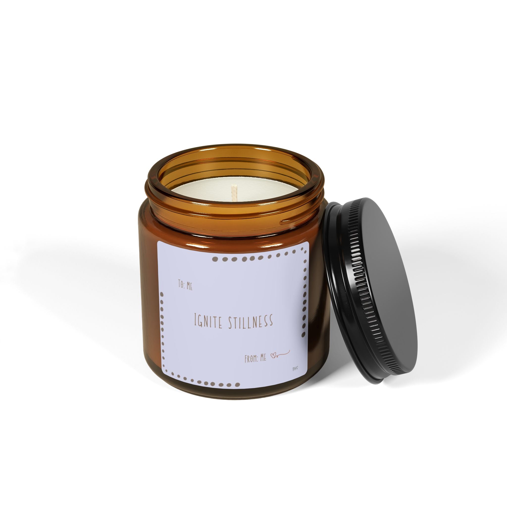 Ignite Stillness Scented Soy Candle (Multi-Size, Amber Jar)