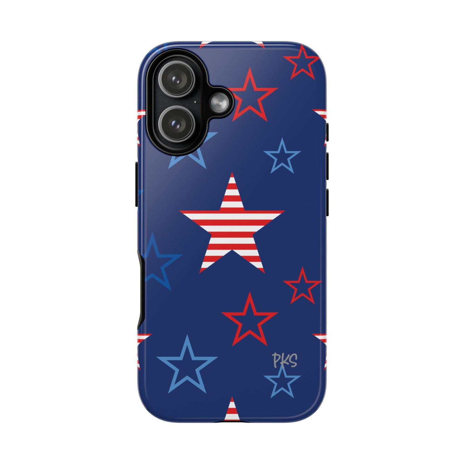 Patriotic Stars Phone Case – Red, White &amp; Blue USA Flag Design