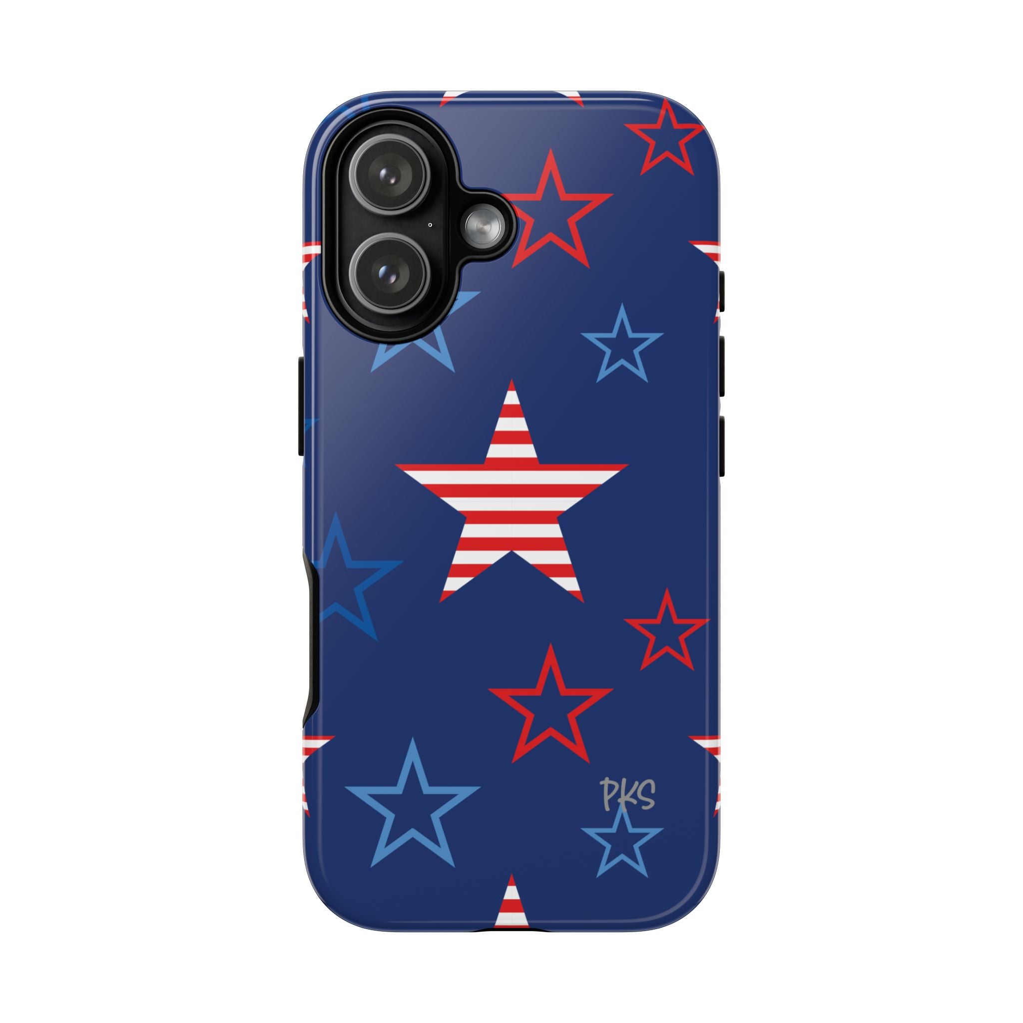 Patriotic Stars Phone Case – Red, White &amp; Blue USA Flag Design