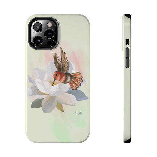 Hummingbird and the Waterlily Tough Phone Cases