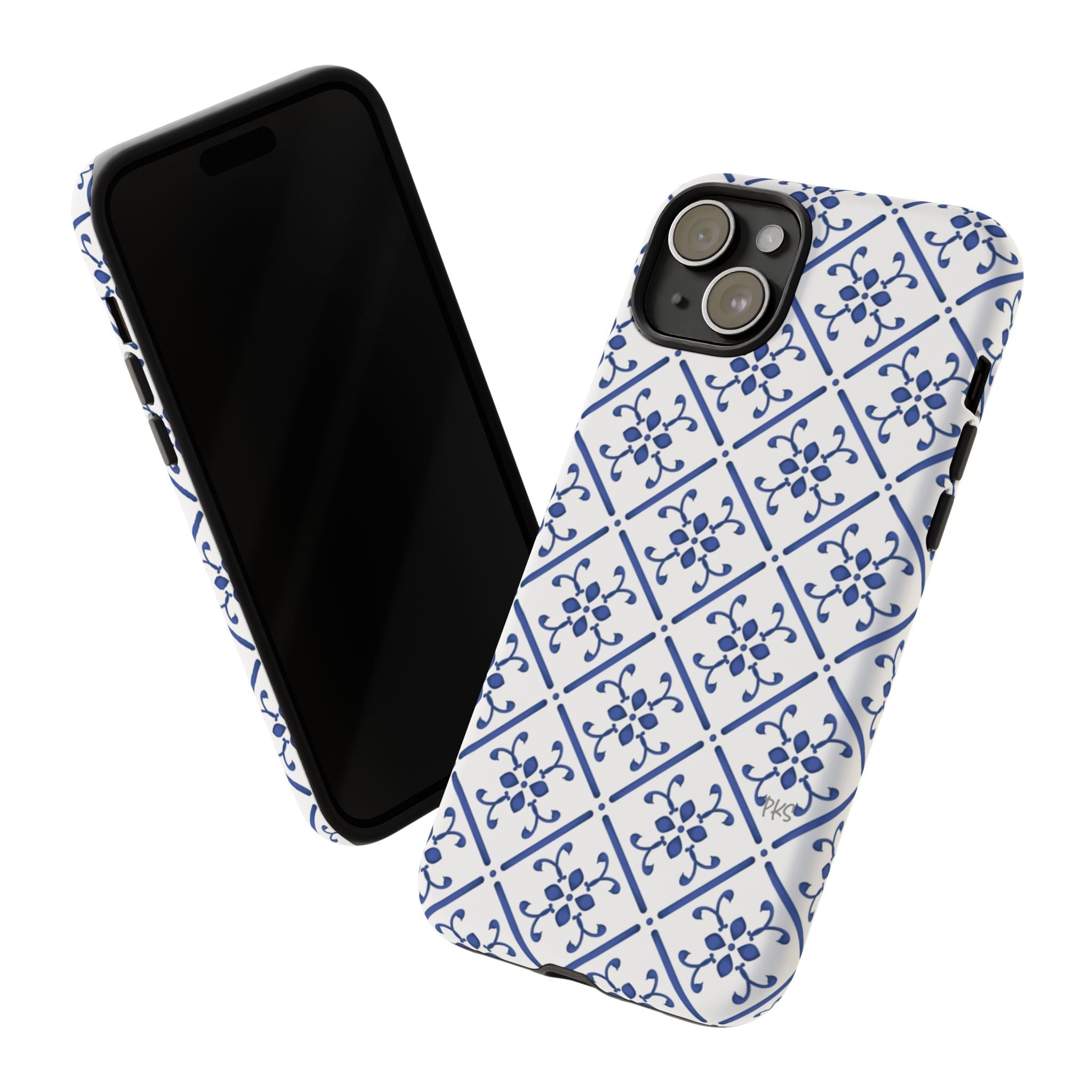 Mediterranean Blue Tile Tough Phone Case