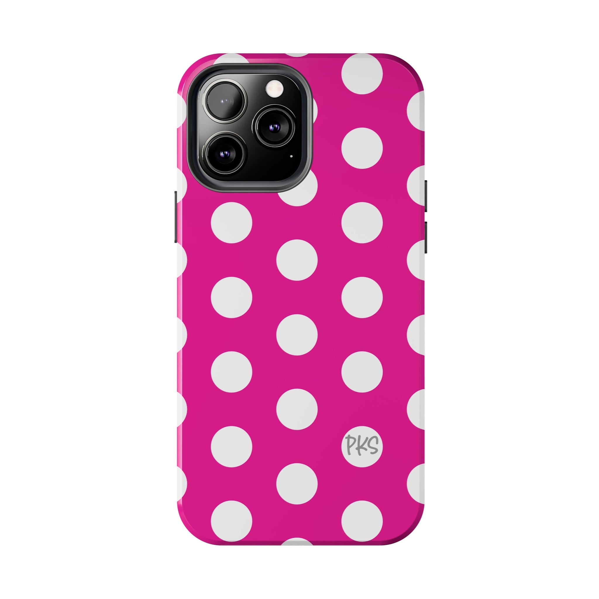 Fushia and White Polka Dot Celebration Tough Phone Case