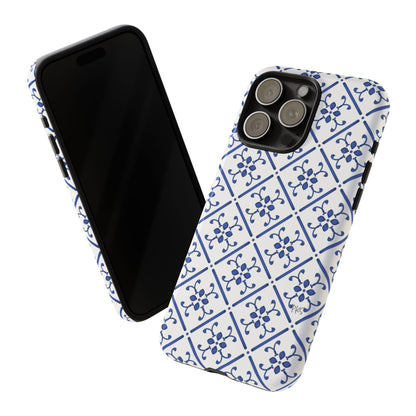 Mediterranean Blue Tile Tough Phone Case