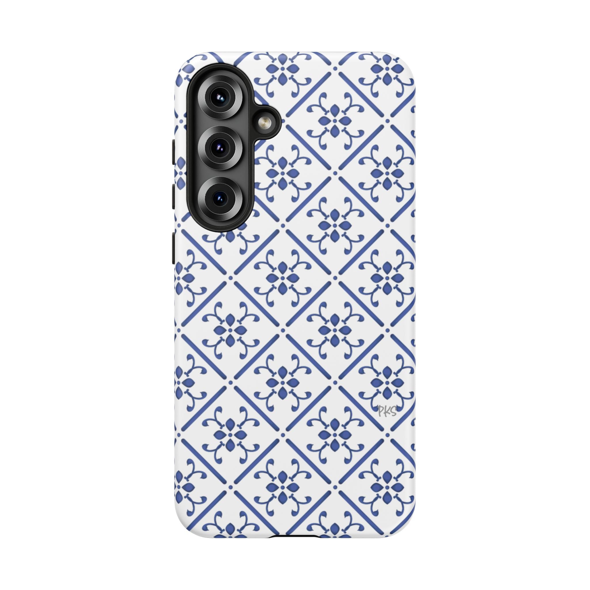 Mediterranean Blue Tile Tough Phone Case
