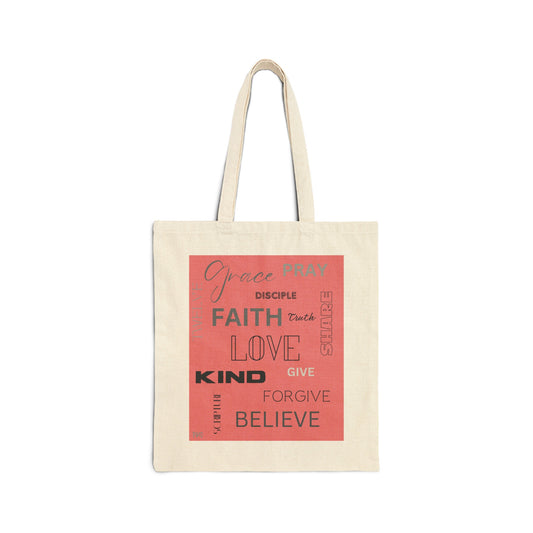 God's Direction Cotton Canvas Tote Bag