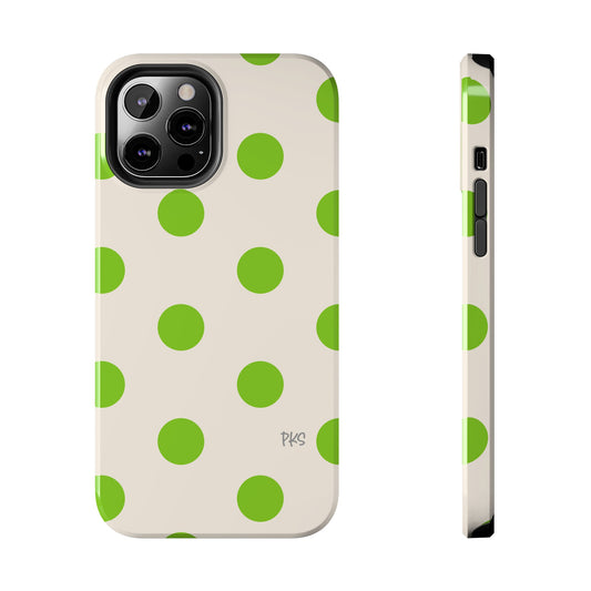 Green Apples and Cream Polka Dot Celebration Tough Phone Case