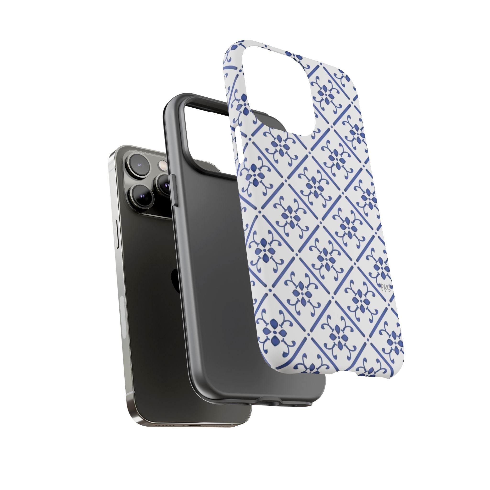 Mediterranean Blue Tile Tough Phone Case