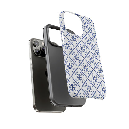 Mediterranean Blue Tile Tough Phone Case
