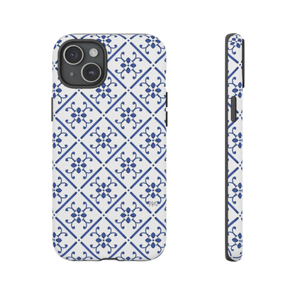 Mediterranean Blue Tile Tough Phone Case