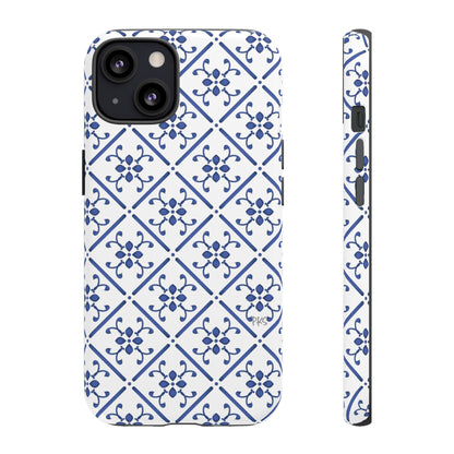 Mediterranean Blue Tile Tough Phone Case